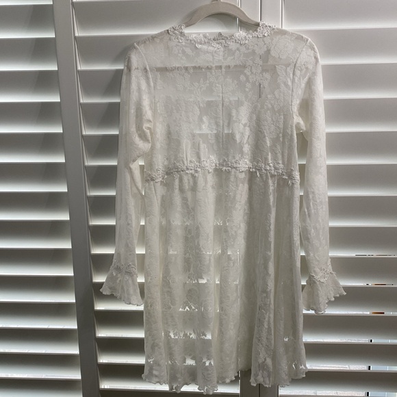 CLAIRE PETTIBONE BLOSSOM 2 size large lace intimates heirloom lingerie Robe - Picture 7 of 14